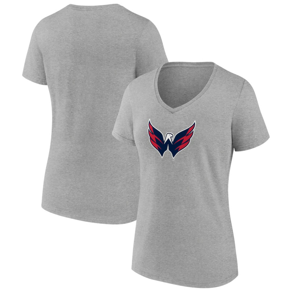 Washington Capitals Women's Primary Logo Team V-Neck T-Shirt