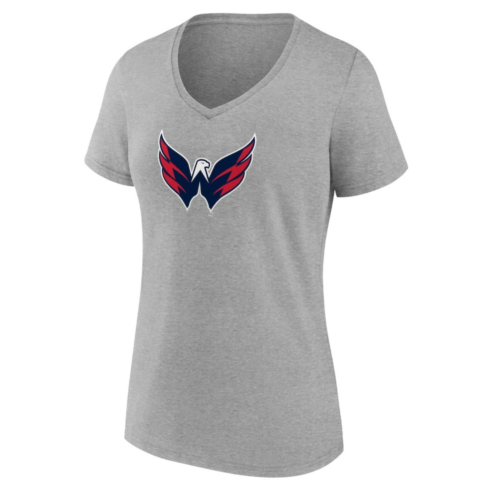 Washington Capitals Women's Primary Logo Team V-Neck T-Shirt