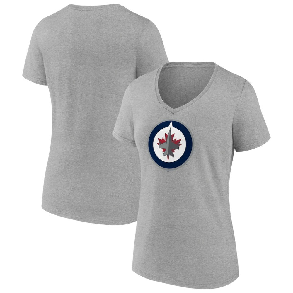 Winnipeg Jets Women's Primary Logo Team V-Neck T-Shirt