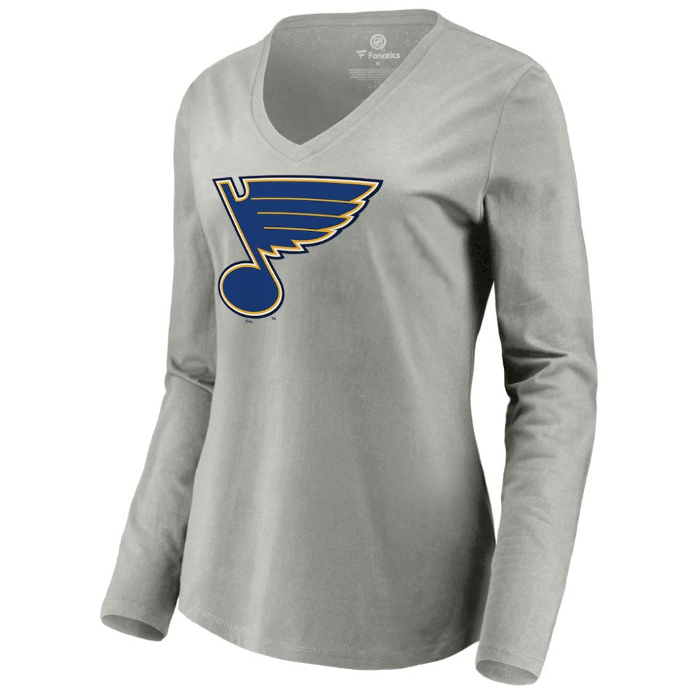 St. Louis Blues Women's Primary Logo Team Long Sleeve V-Neck T-Shirt