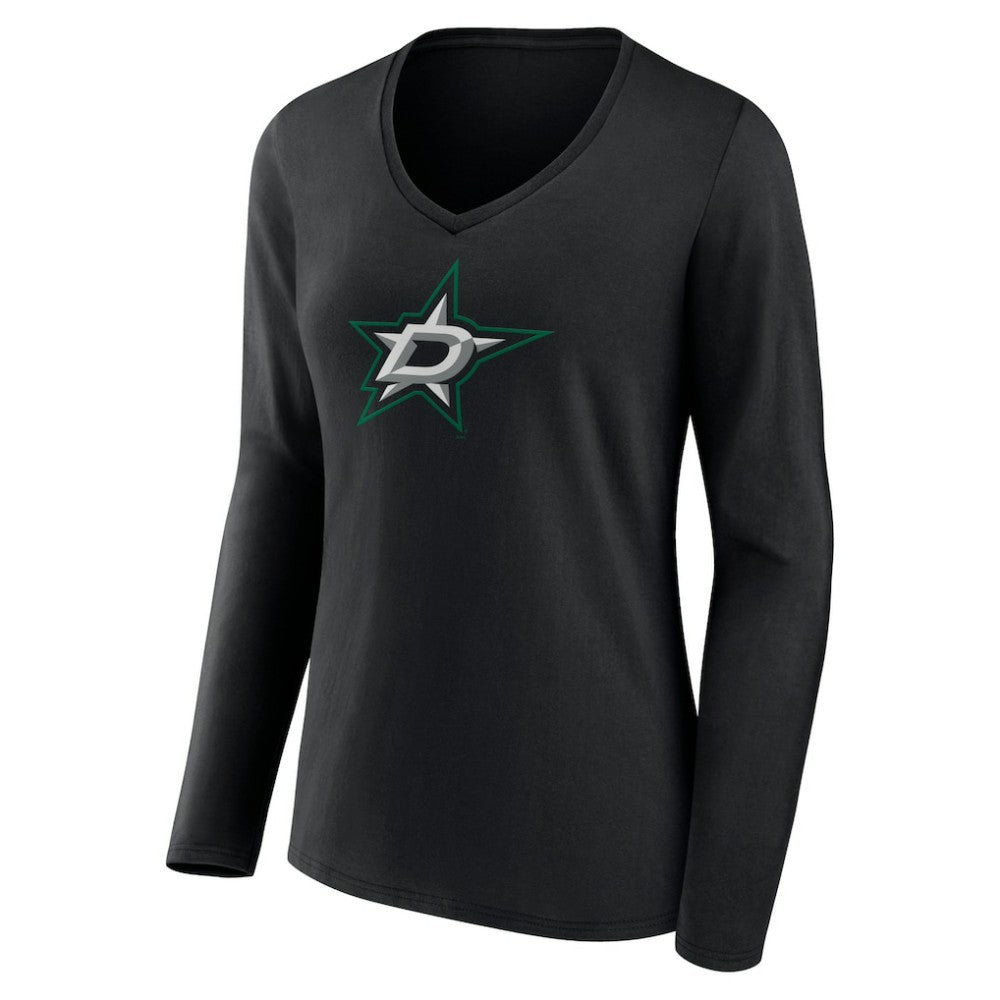 Dallas Stars Women's Primary Team Logo Long Sleeve V-Neck T-Shirt