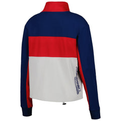 Atlanta Braves The Wild Collective Women's Color Block Half-Zip Jacket - Red/Navy