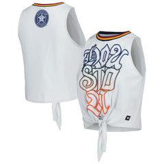 Houston Astros The Wild Collective Women's Twisted Tie Front Tank Top - Gray