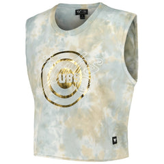 Chicago Cubs The Wild Collective Women's Washed Muscle Tank Top - White