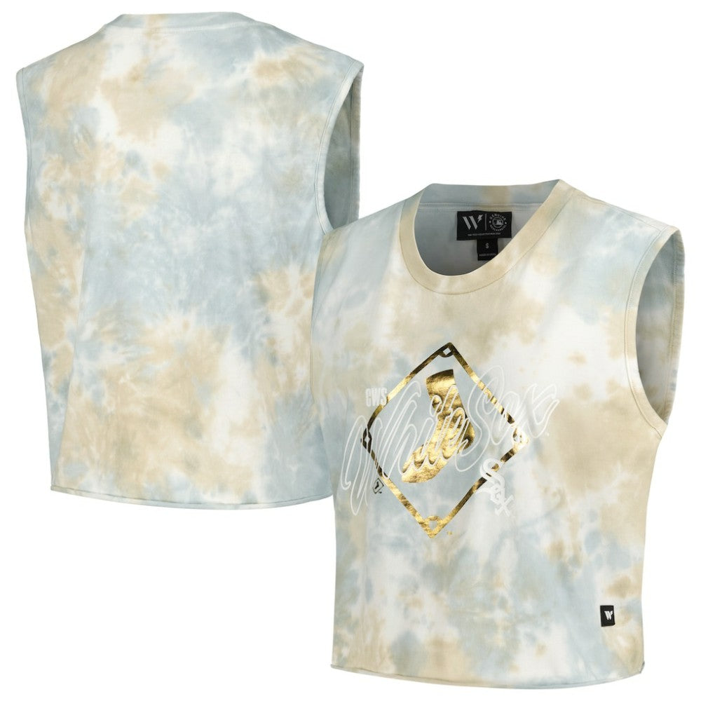 Chicago White Sox The Wild Collective Women's Washed Muscle Tank Top - White