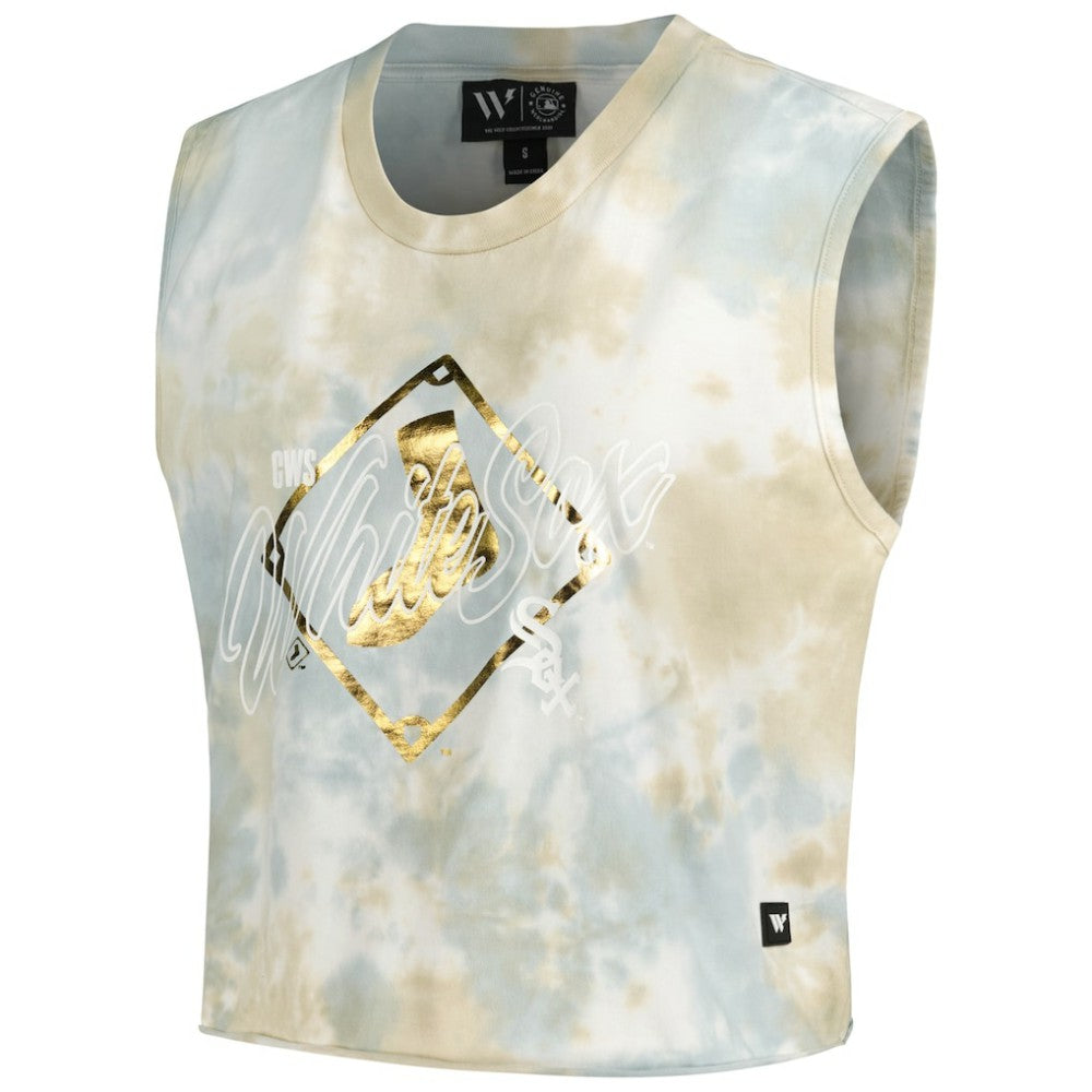 Chicago White Sox The Wild Collective Women's Washed Muscle Tank Top - White