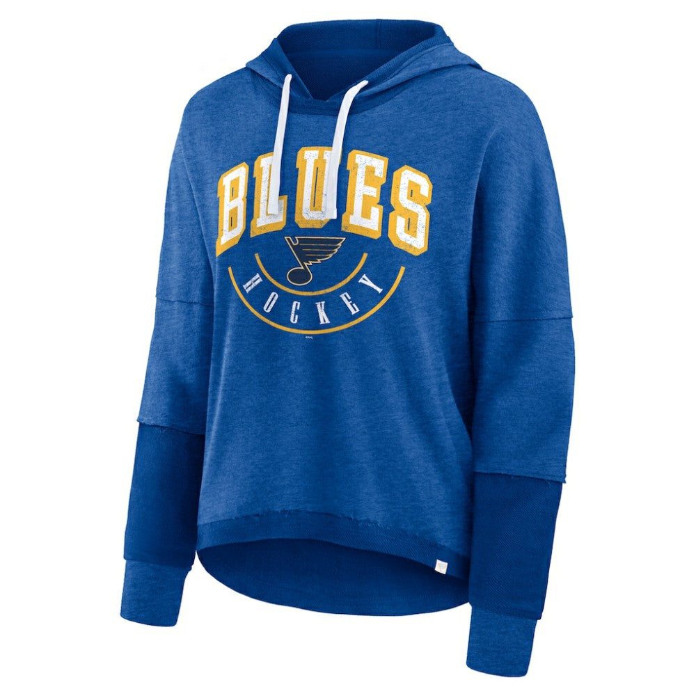 St. Louis Blues Fanatics Women's Lux Lounge Helmet Arch Pullover Hoodie