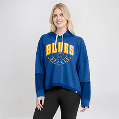St. Louis Blues Fanatics Women's Lux Lounge Helmet Arch Pullover Hoodie