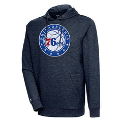 Philadelphia 76ers Antigua Action Pullover Hoodie - Heather Navy outlet