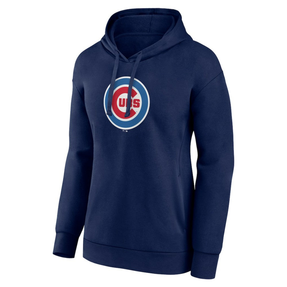 Chicago Cubs Women's Core Logo Pullover Hoodie - Navy