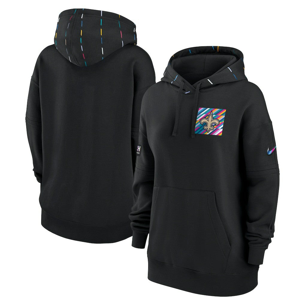 NFL New Orleans Saints Women's 2023 NFL Crucial Catch Club Pullover Hoodie
