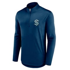 Seattle Kraken Fanatics Mock Neck Quarter-Zip Top