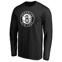 Brooklyn Nets Primary Team Logo Long Sleeve T-Shirt - Black for sale