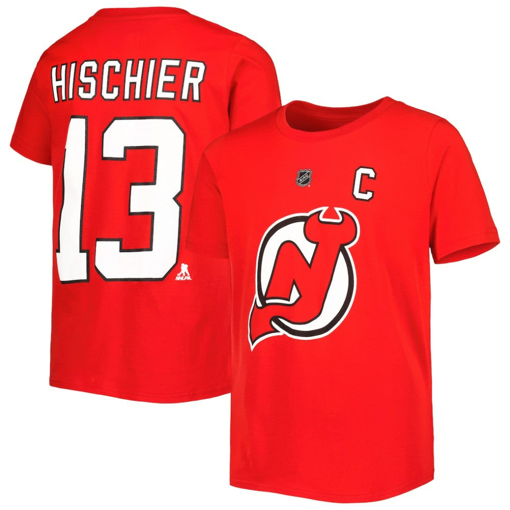 Nico Hischier New Jersey Devils Youth Player Name & Number T-Shirt