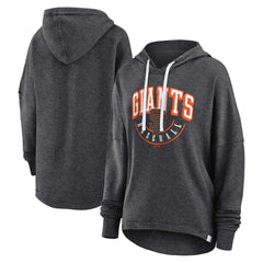 San Francisco Giants Women's Luxe Pullover Hoodie - Heather Charcoal