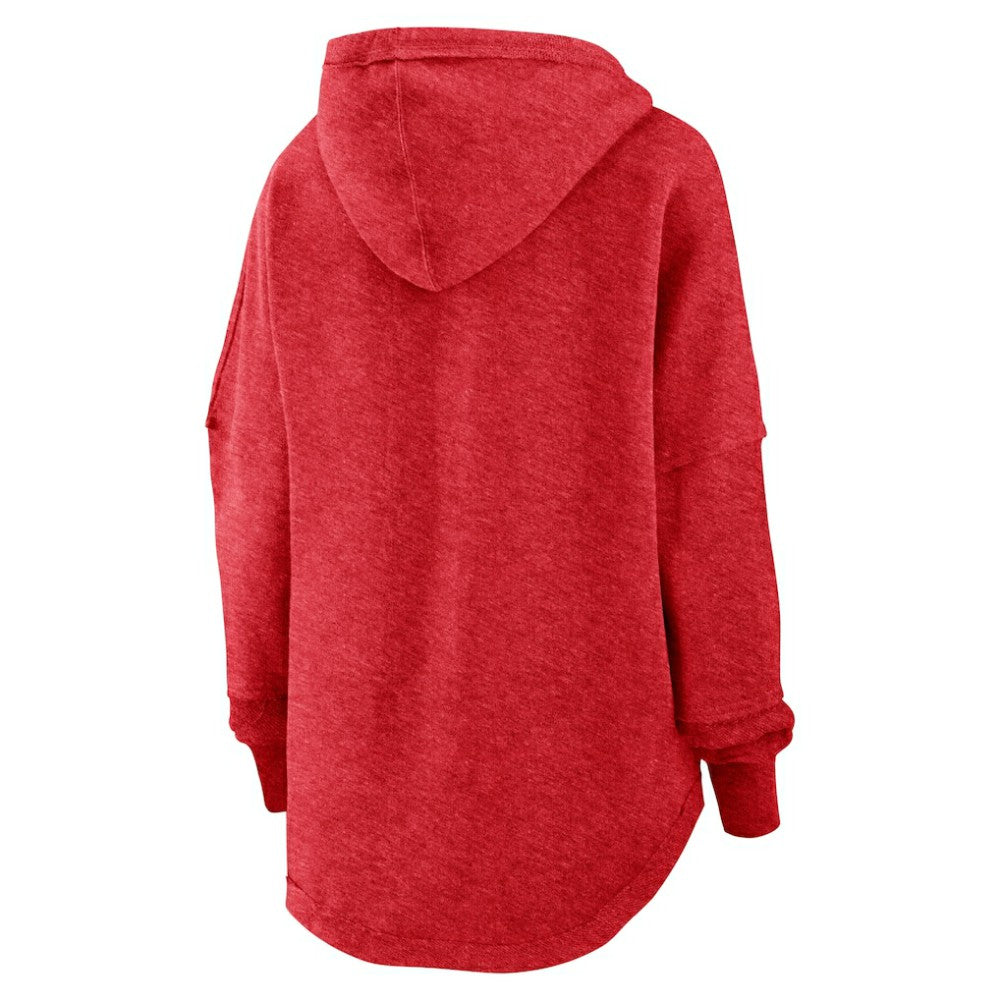 St. Louis Cardinals Women's Luxe Pullover Hoodie - Heather Red