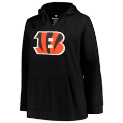 NFL Cincinnati Bengals Joe Burrow  Profile Women's Plus Size Player Name & Number Pullover Hoodie