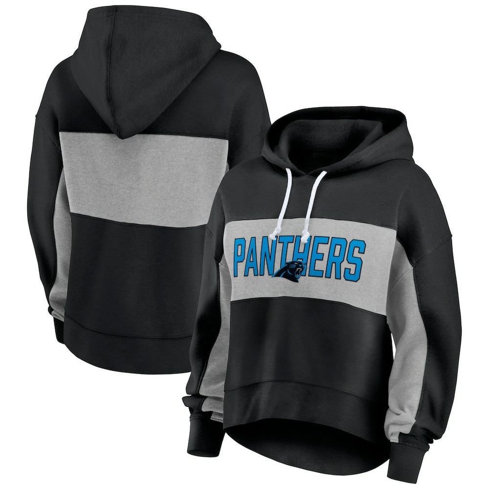 NFL Carolina Panthers Women's Filled Stat Sheet Lighweight Modest Crop Hoodie