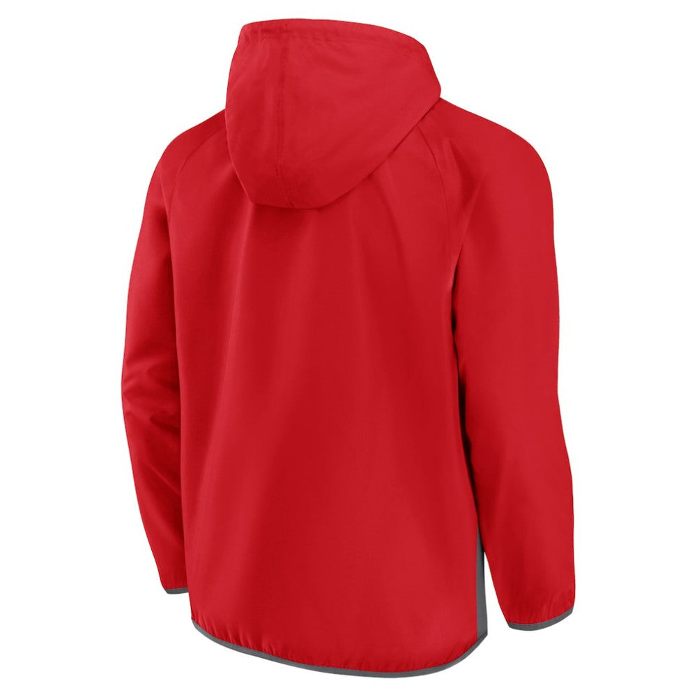 Washington Capitals Fanatics Flagrant Foul Anorak Raglan Half-Zip Hoodie Jacket