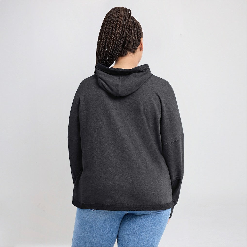 NFL Cleveland Browns Women's Lightewight Modest Crop Lounge Helmet Arch Pullover Hoodie