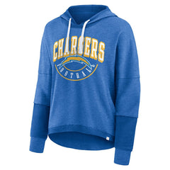 NFL Los Angeles Chargers Women's Lightewight Modest Crop Lounge Helmet Arch Pullover Hoodie