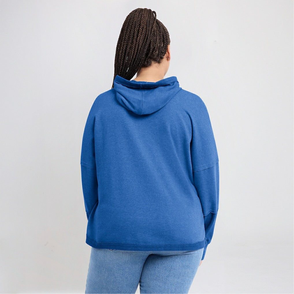 NFL Los Angeles Chargers Women's Lightewight Modest Crop Lounge Helmet Arch Pullover Hoodie