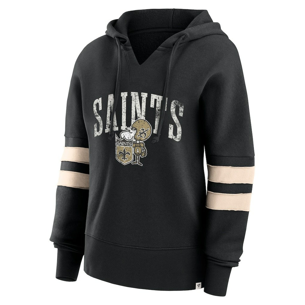 NFL New Orleans Saints Women's Bold Move Dolman V-Neck Hip HIp Hoodie