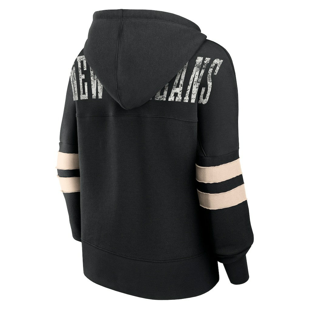 NFL New Orleans Saints Women's Bold Move Dolman V-Neck Hip HIp Hoodie