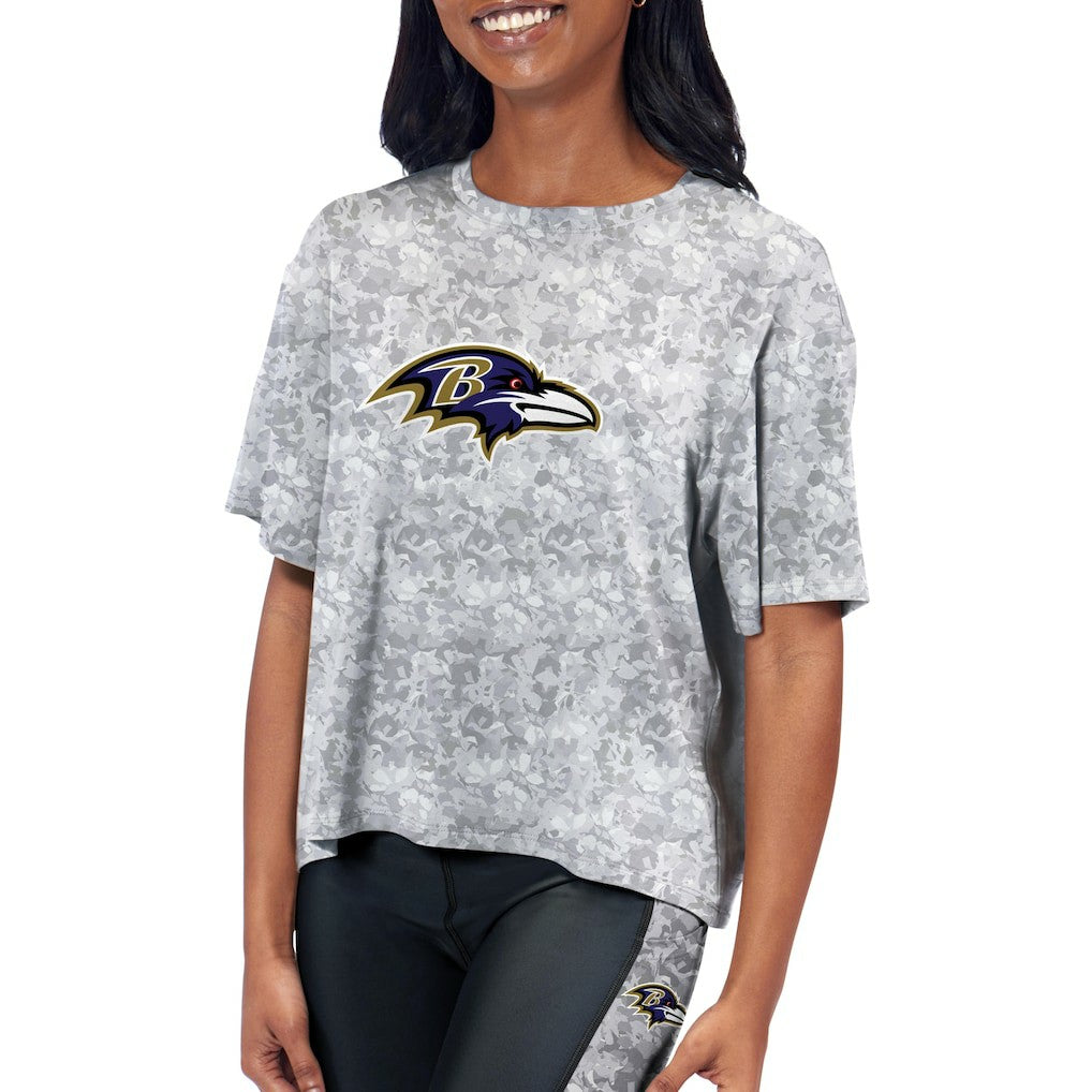 NFL Baltimore Ravens Certo Women's Cropped Turnout T-Shirt