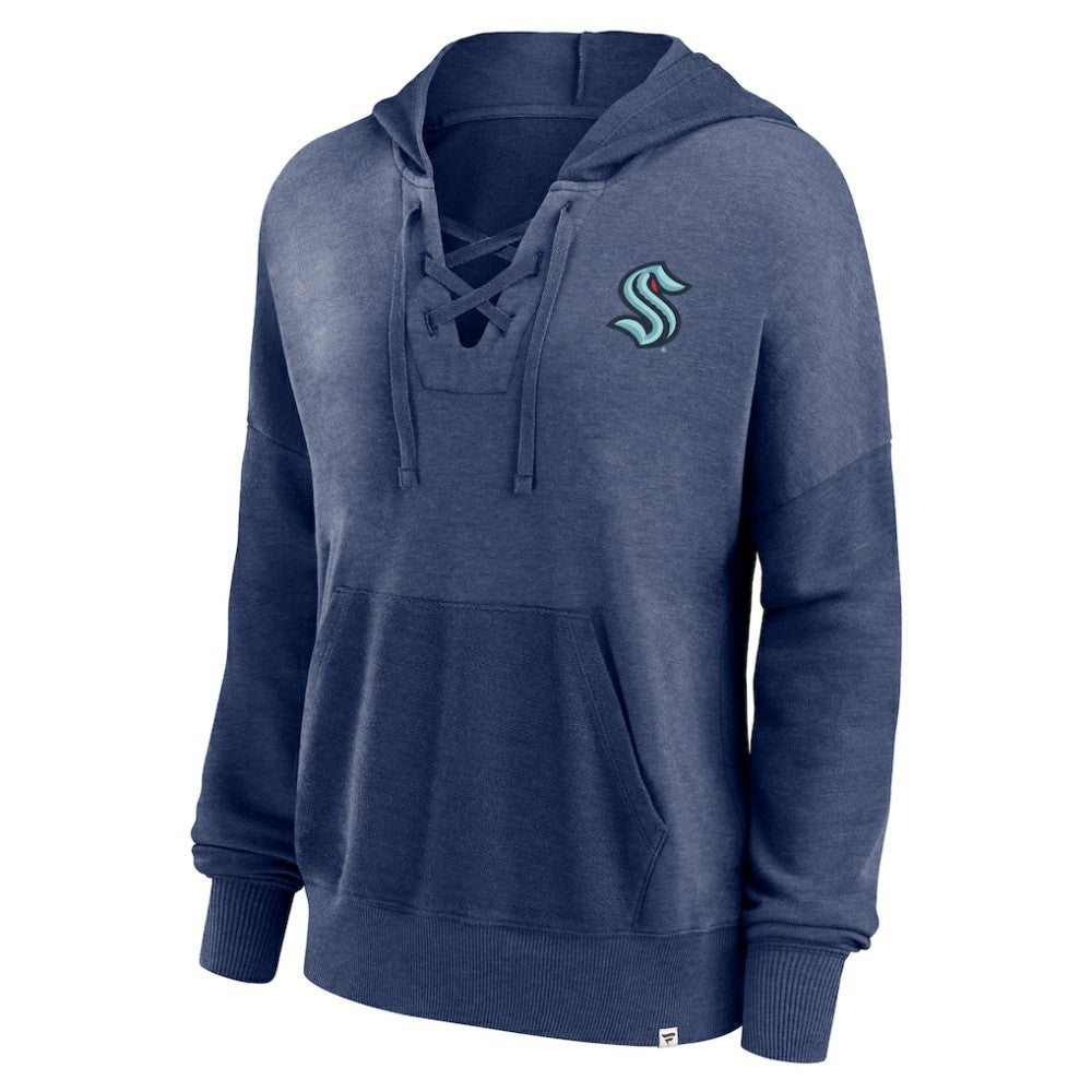 Seattle Kraken Fanatics Women's Breakout Lace-Up Pullover Hoodie