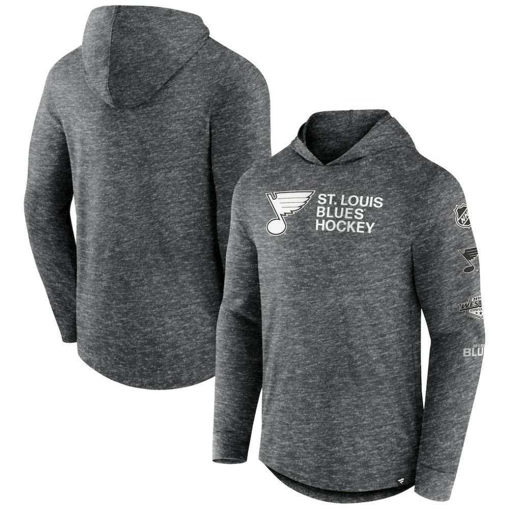 St. Louis Blues Fanatics Stacked Long Sleeve Hoodie T-Shirt
