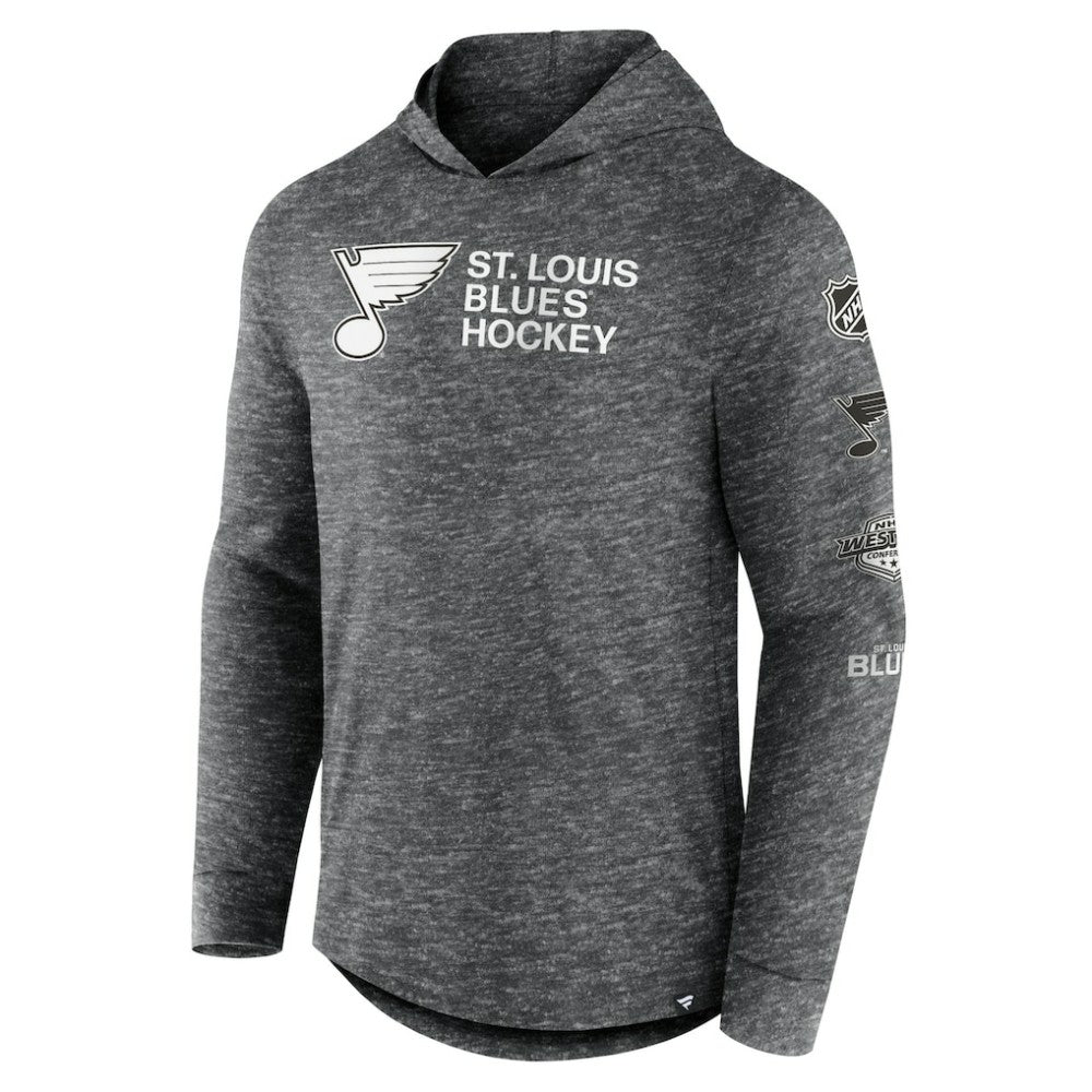 St. Louis Blues Fanatics Stacked Long Sleeve Hoodie T-Shirt