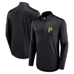 Pittsburgh Pirates Quarterback Quarter-Zip Top - Black
