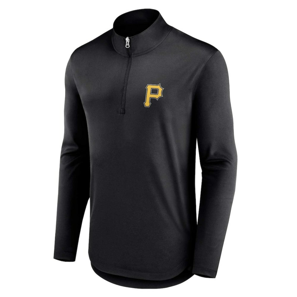 Pittsburgh Pirates Quarterback Quarter-Zip Top - Black