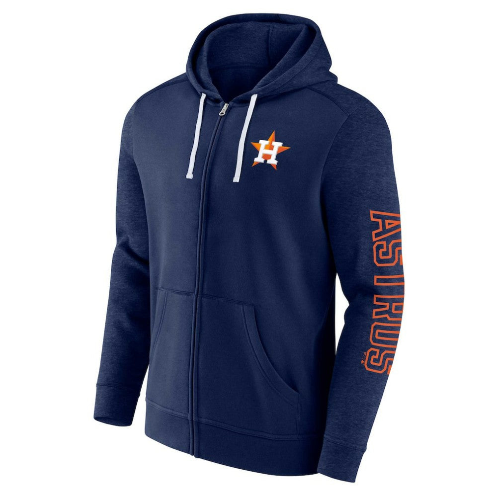 Houston Astros Offensive Line Up Lightweight Full-Zip Hoodie - Navy
