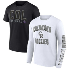 Colorado Rockies Two-Pack Combo T-Shirt Set - Black/White