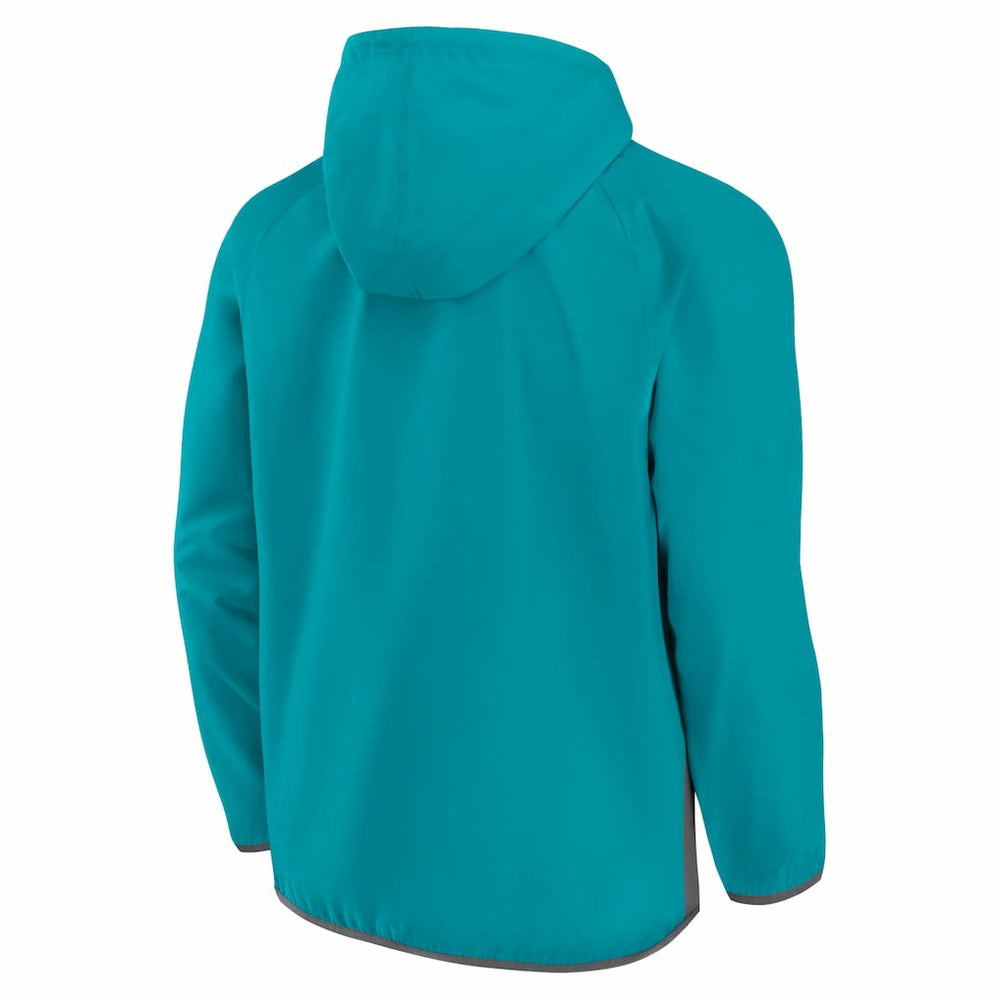 Charlotte Hornets Anorak Flagrant Foul Color-Block Raglan Hoodie Half-Zip Jacket - Teal/Gray | Fanatics discount