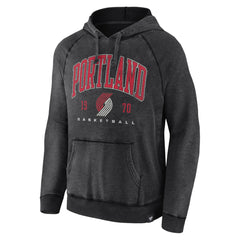 Portland Trail Blazers Foul Trouble Snow Wash Raglan Pullover Hoodie - Heather Charcoal | Fanatics outlet