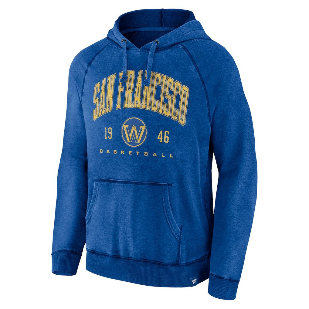 Golden State Warriors Foul Trouble Snow Wash Raglan Pullover Hoodie sale - Heather Royal | Fanatics for sale