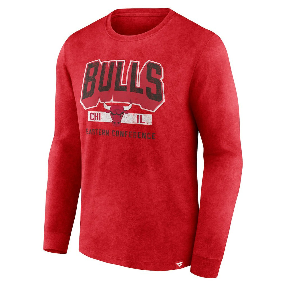 Chicago Bulls Front Court Press Snow Wash Long Sleeve T-Shirt sale - Heather Red | Fanatics shop