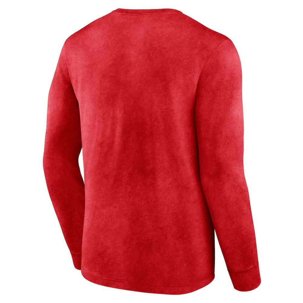 Chicago Bulls Front Court Press Snow Wash Long Sleeve T-Shirt sale - Heather Red | Fanatics shop