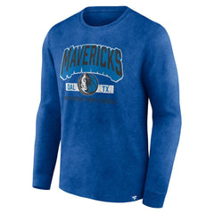 Dallas Mavericks Front Court Press Snow Wash Long Sleeve T-Shirt sale - Heather Royal | Fanatics outlet