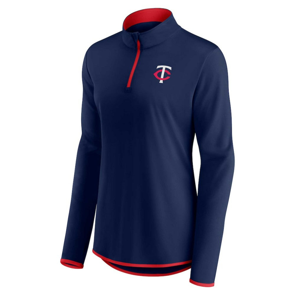 Minnesota Twins Women's Corner Quarter-Zip Top - Navy