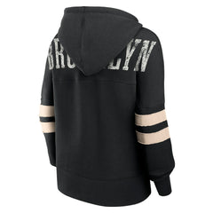 Brooklyn Nets Women's Bold Move Dolman V-Neck High Hip Hoodie - Black | Fanatics sale