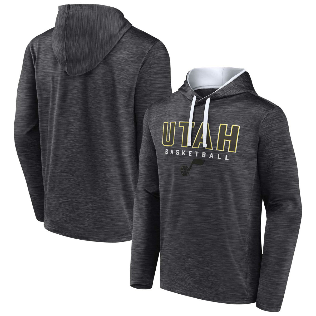Utah Jazz Fast Break Pullover Hoodie - Heather Charcoal | Fanatics shop