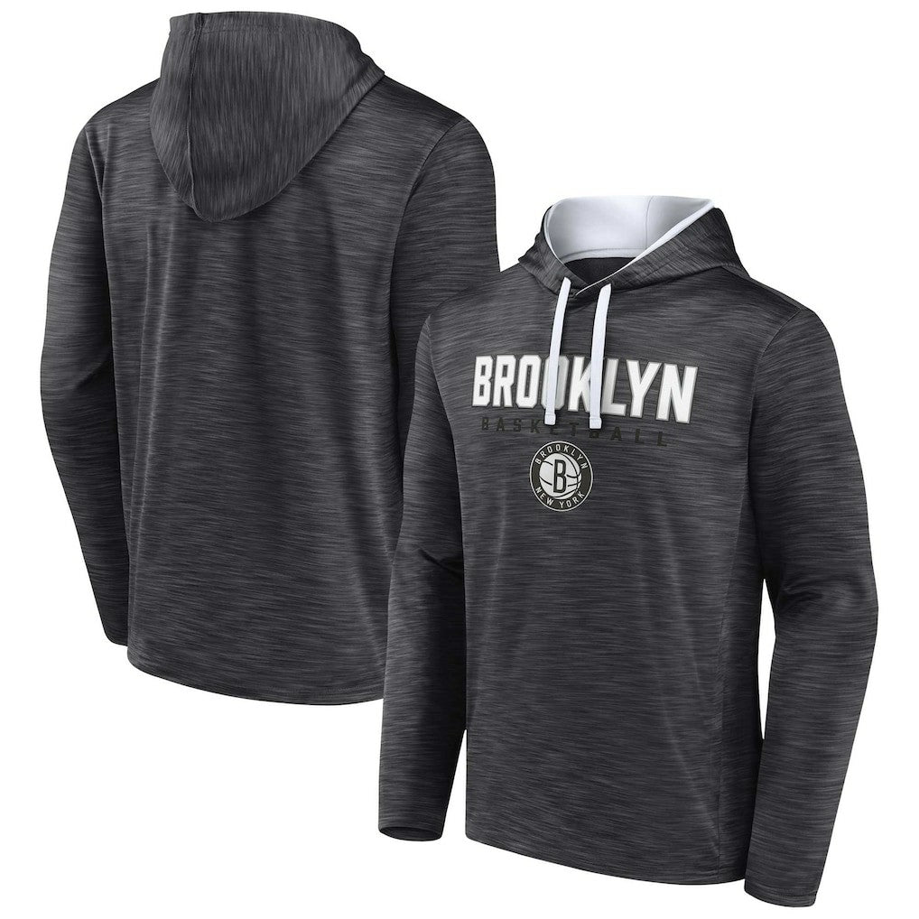 Brooklyn Nets Fast Break Pullover Hoodie - Heather Charcoal | Fanatics on sale