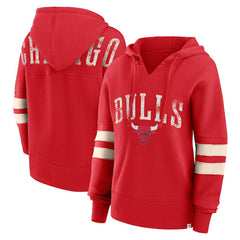 Chicago Bulls Women's Bold Move Dolman V-Neck High Hip Hoodie - Red | Fanatics sale