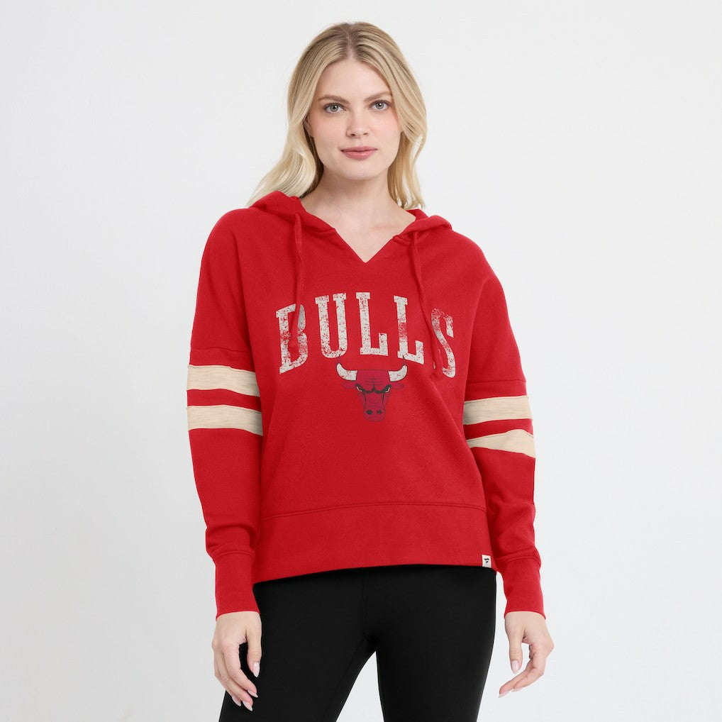 Chicago Bulls Women's Bold Move Dolman V-Neck High Hip Hoodie - Red | Fanatics sale