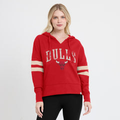 Chicago Bulls Women's Bold Move Dolman V-Neck High Hip Hoodie - Red | Fanatics sale