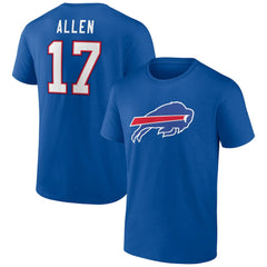 NFL Buffalo Bills Josh Allen  Icon Player Name & Number T-Shirt